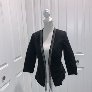 Black rock and republic blazer with rhinestone